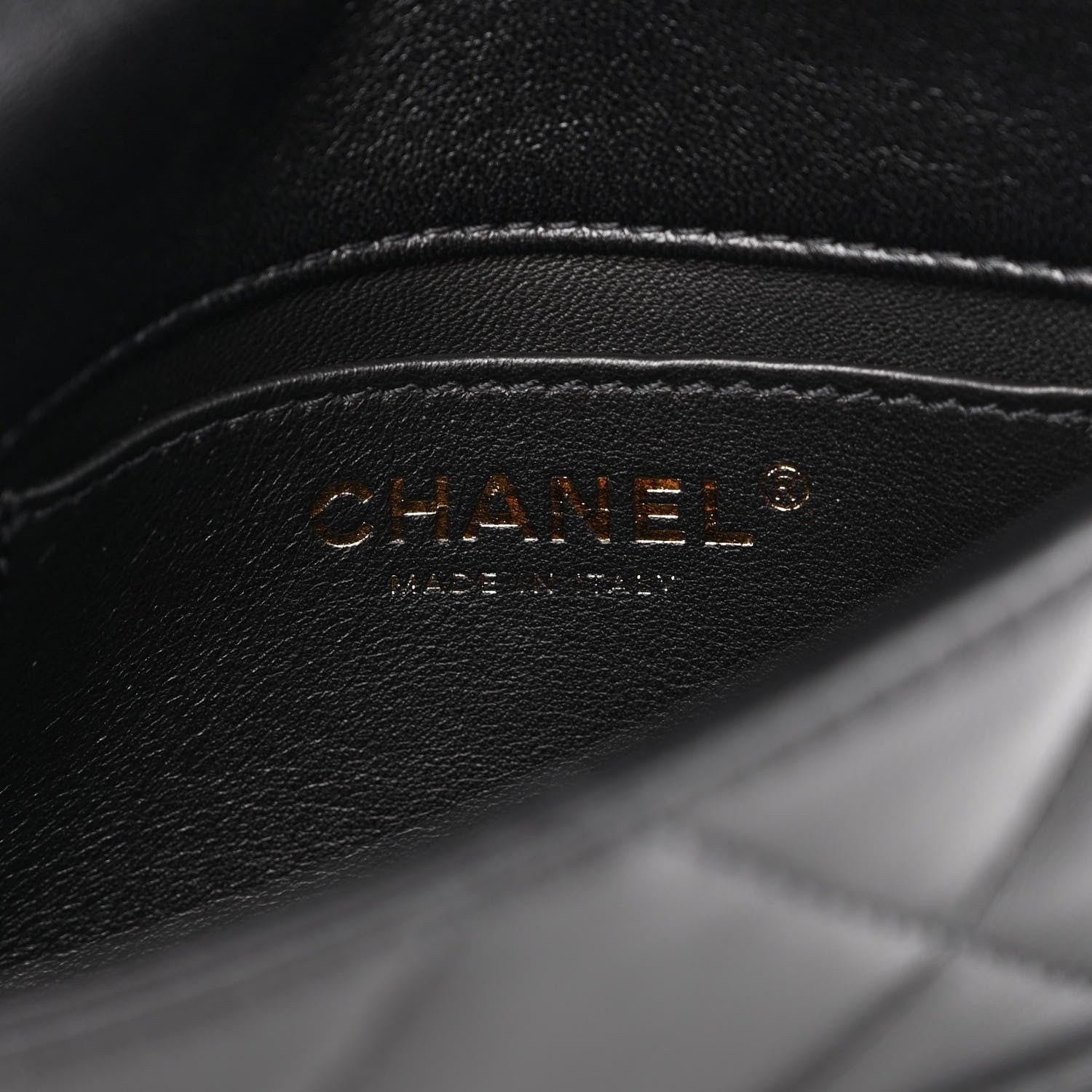 Chanel Lambskin Quilted Mini Chain Rows Flap Black 6 of 12