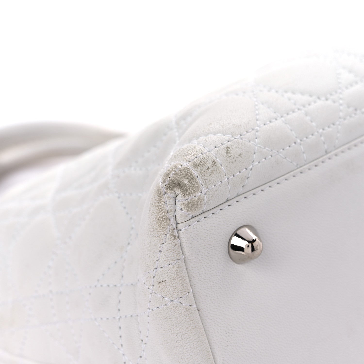 Christian Dior Lambskin Cannage Small Soft Lady Dior White 7 of 25