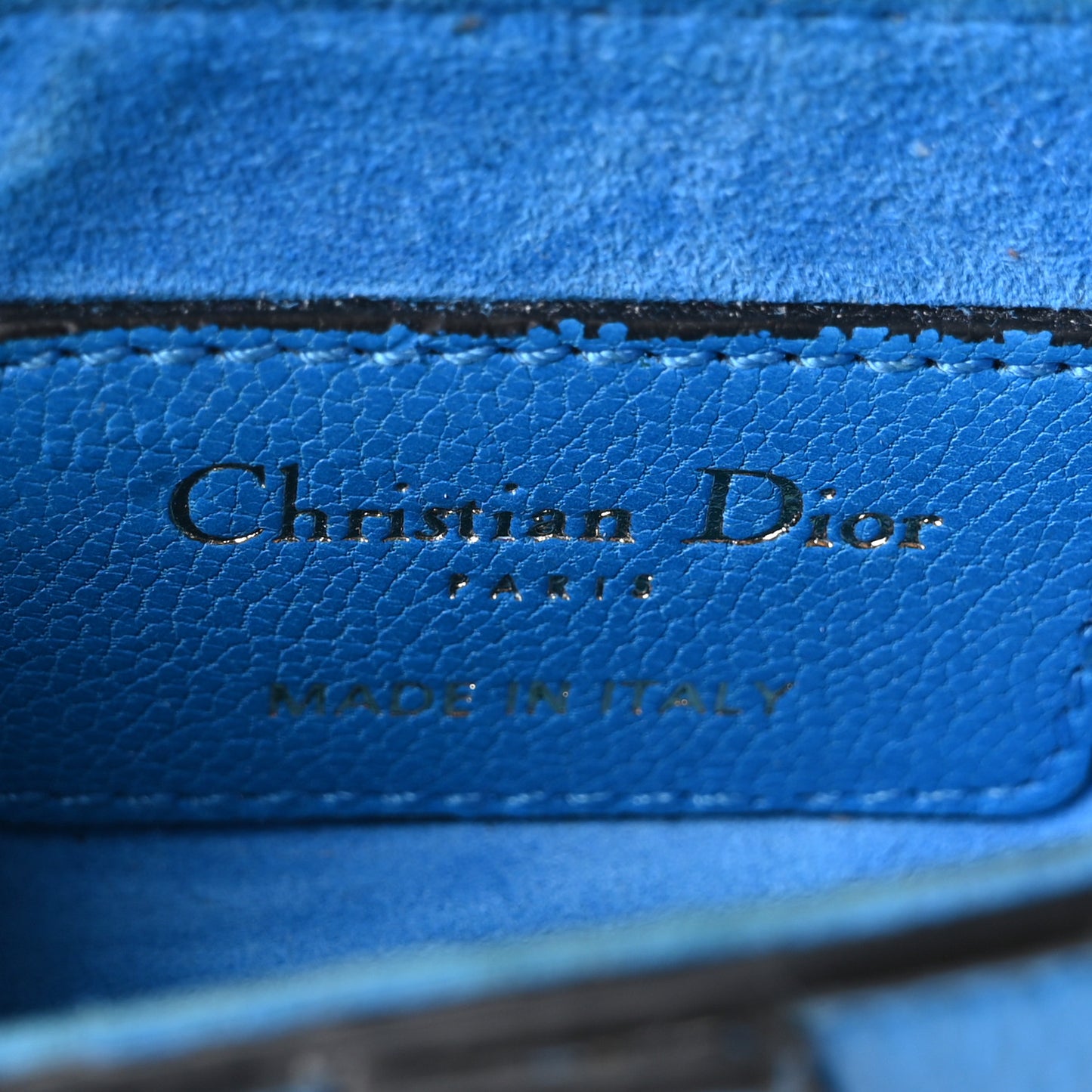 Goatskin Micro Saddle Bag With Strap Blue