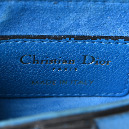 Christian Dior Goatskin Micro Saddle Bag With Strap Blue 6 of 10