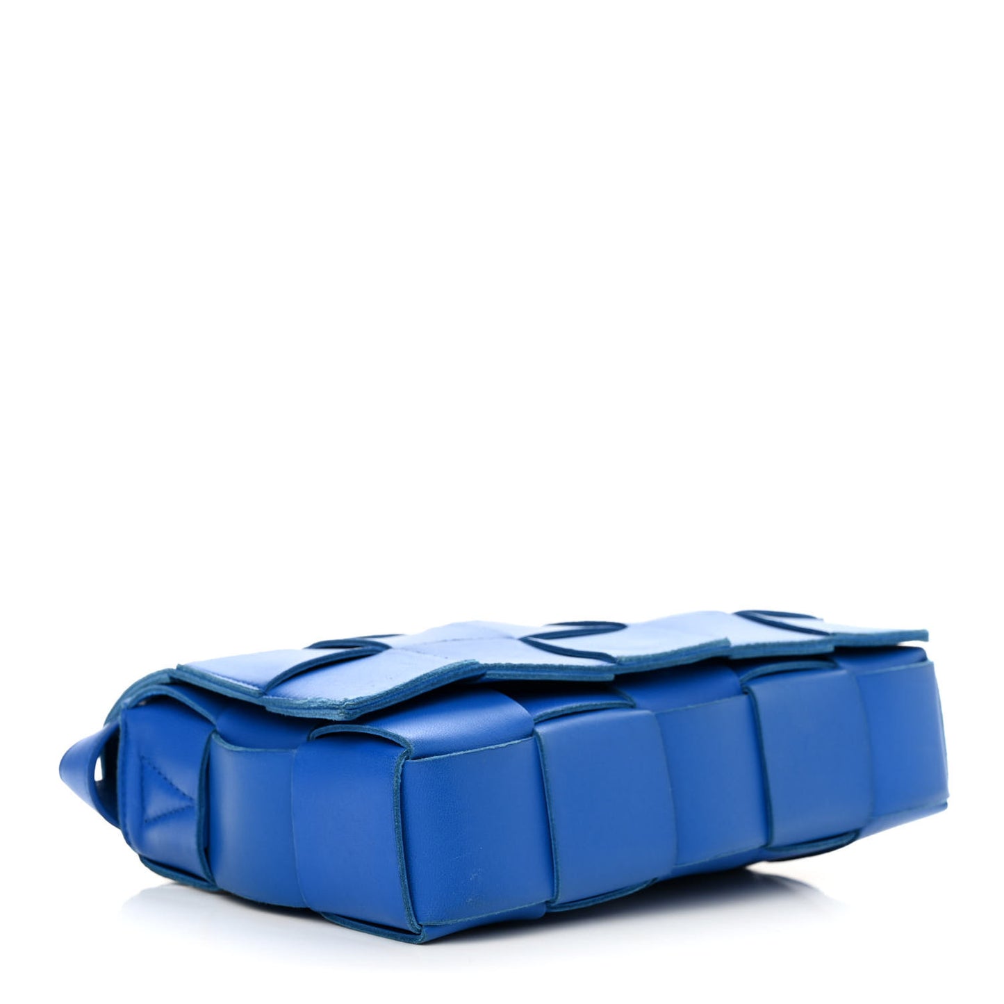 Lambskin Maxi Intrecciato Cassette Crossbody Bag Cobalt