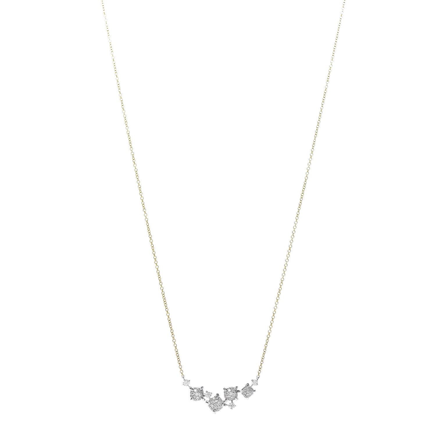 David Yurman 18K Yellow White Gold Diamond Precious Chatelaine Necklace 1 of 5