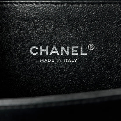 Chanel Metallic Caviar Quilted Small CC Filigree Vanity Case Dark Silver 6 of 10