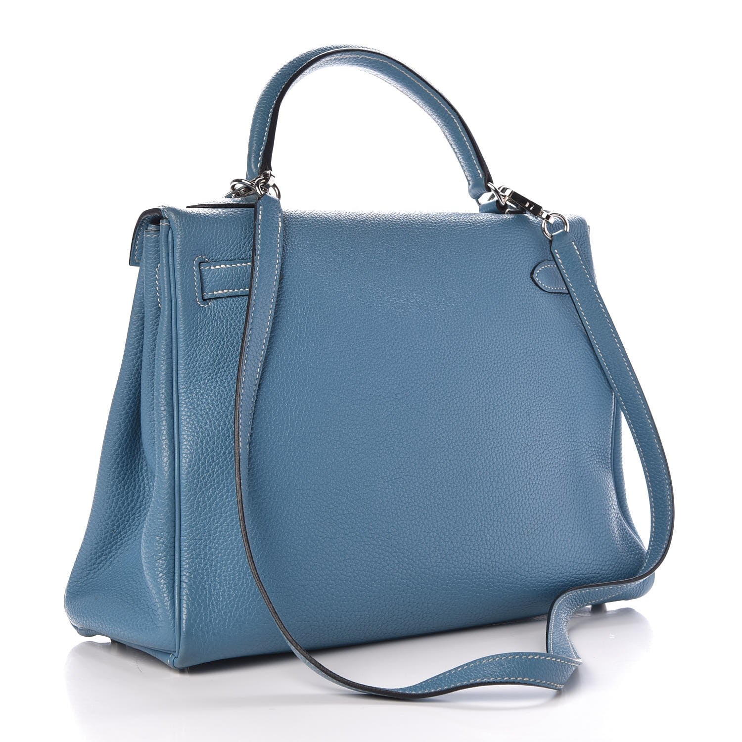 Hermes Togo Kelly Retourne 32 Blue Jean 3 of 16