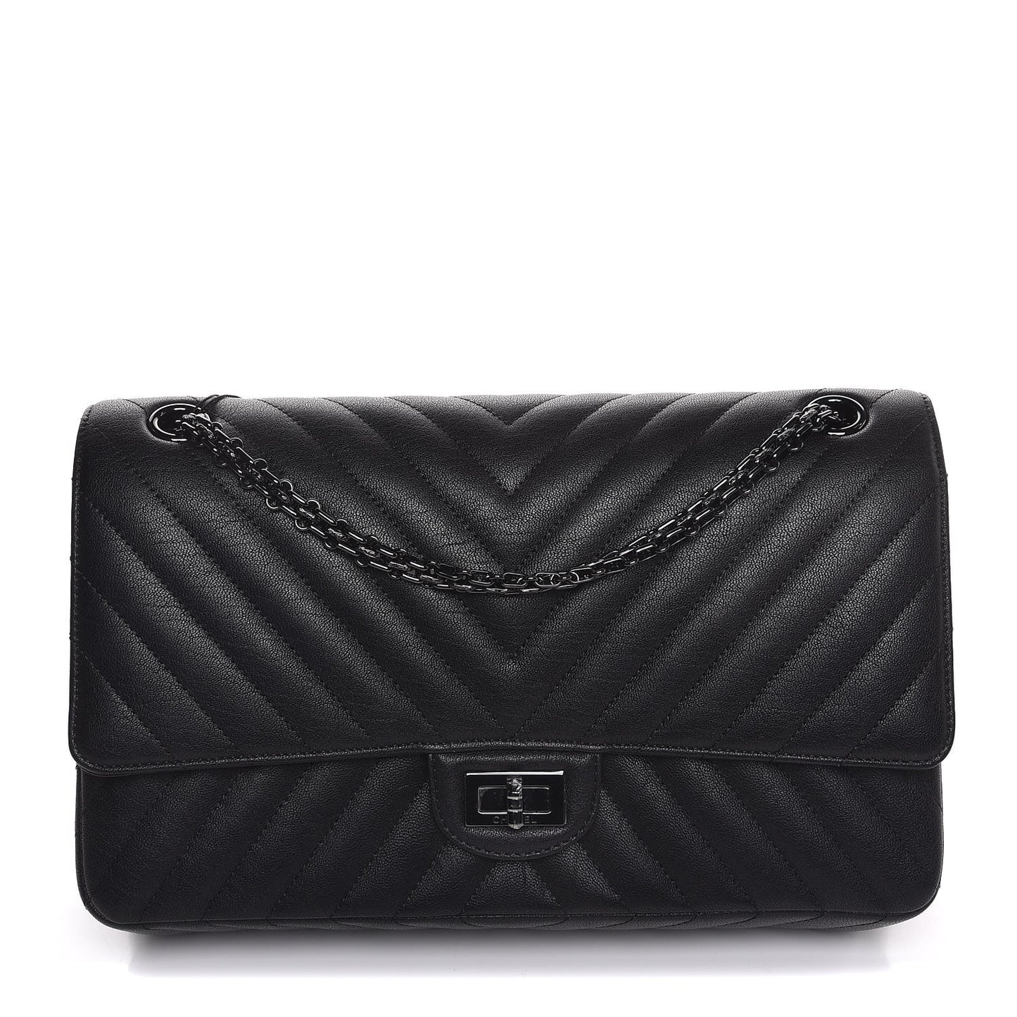 Sheepskin Chevron Quilted 2.55 Reissue 226 Flap So Black