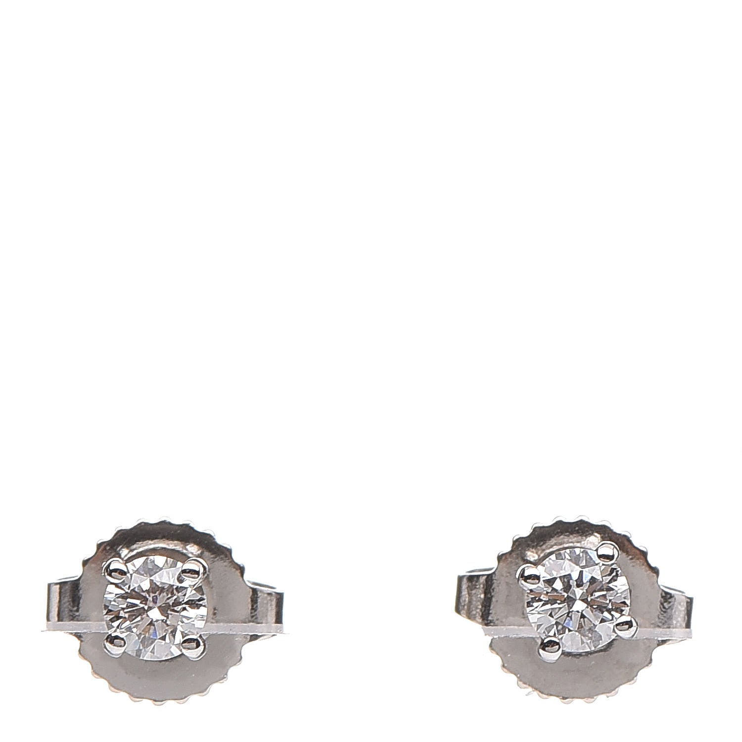 Tiffany Platinum Diamond .22ctw Solitaire Earrings 1 of 5