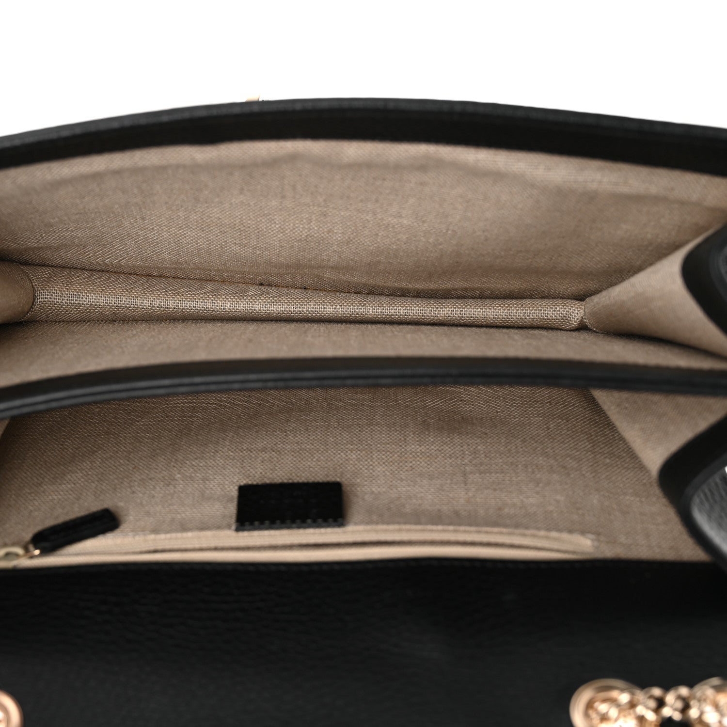 Gucci Dollar Calfskin Interlocking G Shoulder Bag Black 5 of 10