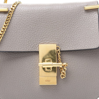 Chloe Grained Lambskin Mini Drew Shoulder Bag Motty Grey 8 of 8