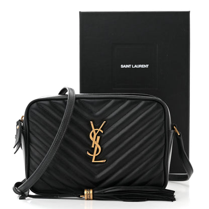 Saint Laurent Calfskin Matelasse Monogram Lou Camera Bag Black 12 of 12