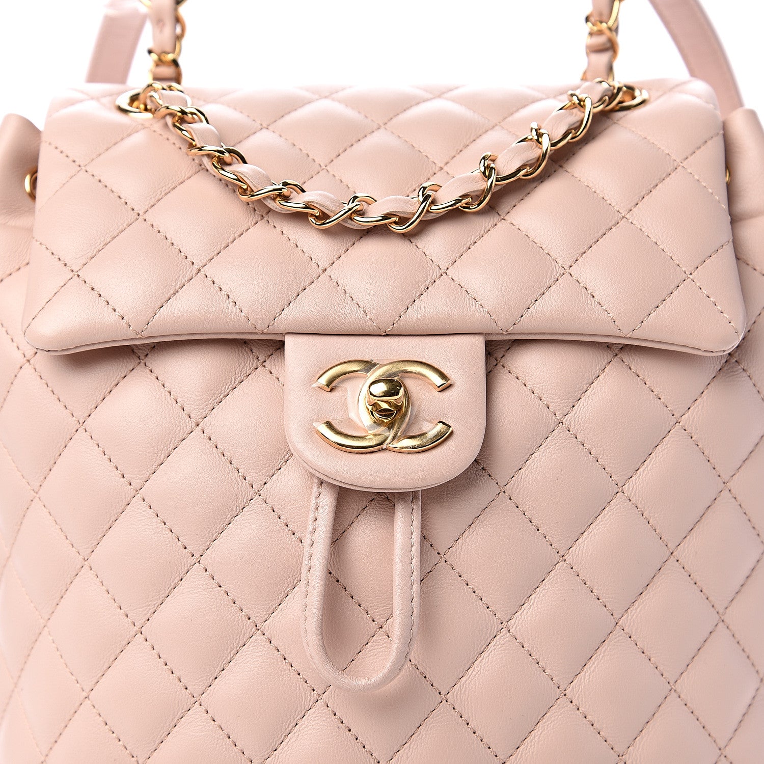 Chanel Calfskin Quilted Small Urban Spirit Backpack Beige 9 of 9
