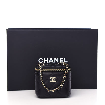 Chanel Lambskin Quilted My Chanel Lady Vanity Case With Chain Black 11 of 11