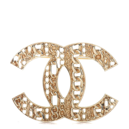 Chanel Chain CC Brooch Pin Light Gold 1 of 5