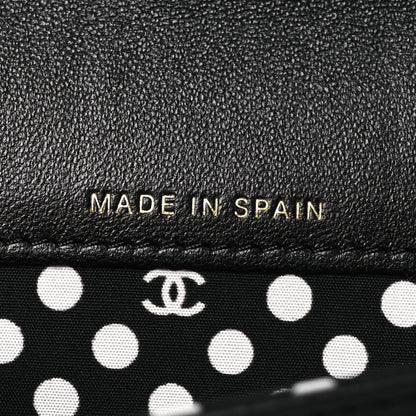 Chanel Lambskin Quilted Pearl CC Chanel Flap Card Holder Black 9 of 10