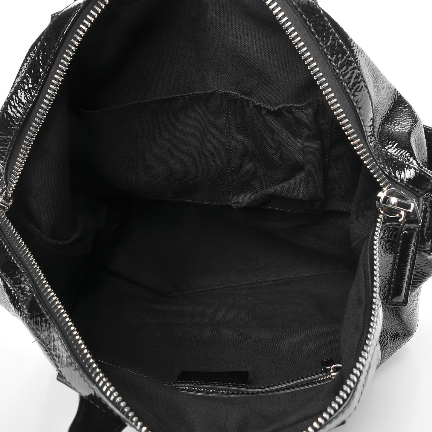 Crinkled Patent Medium Nightingale Black