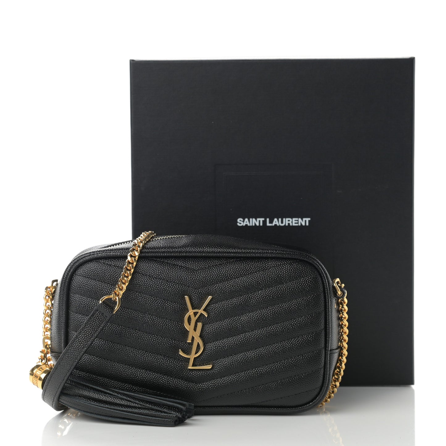 Grain De Poudre Matelasse Monogram Mini Lou Camera Bag Black