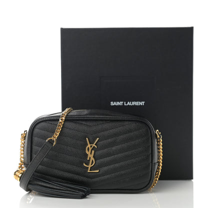 Saint Laurent Grain De Poudre Matelasse Monogram Mini Lou Camera Bag Black 11 of 11