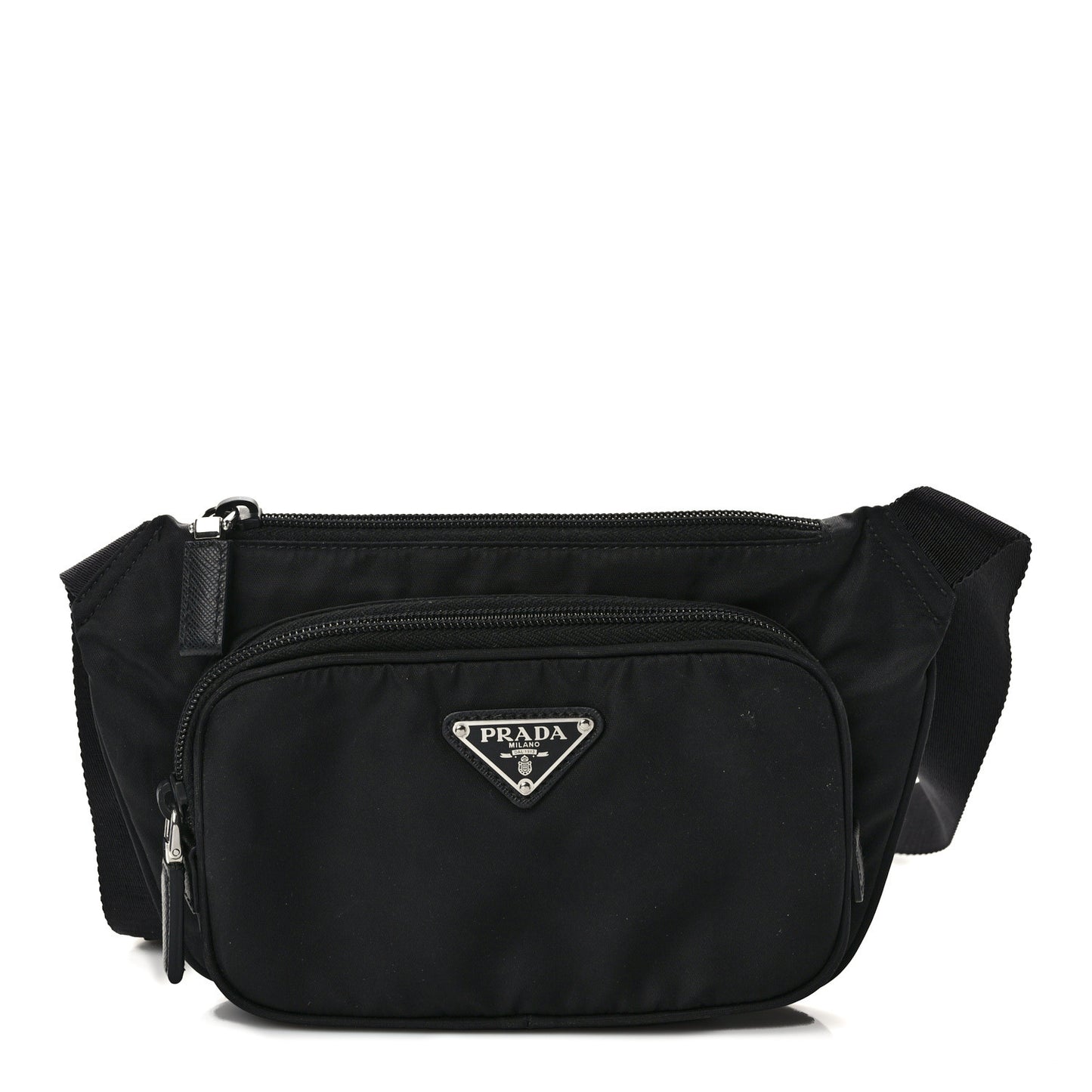 Tessuto Nylon Saffiano Belt Bag Black