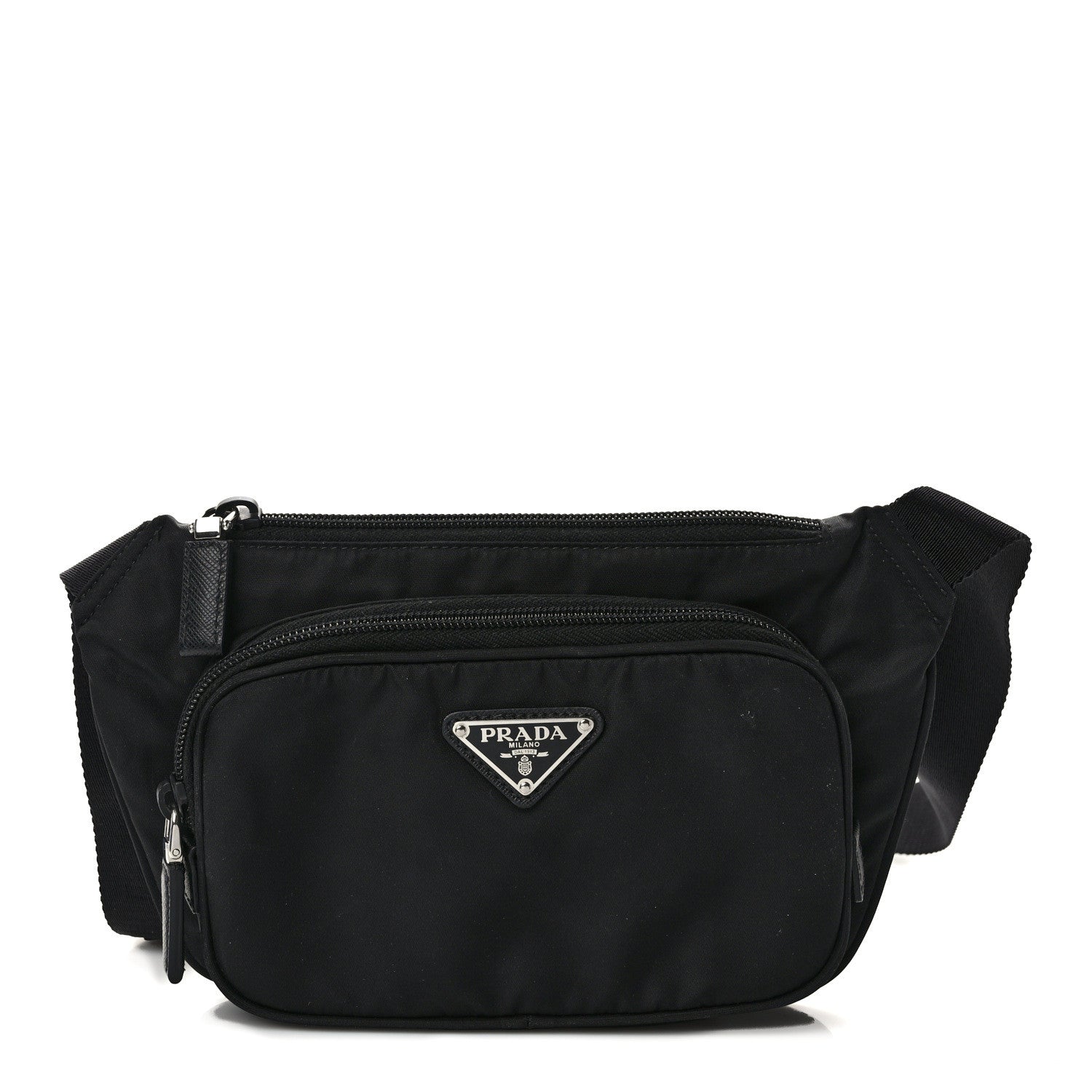 Prada Tessuto Nylon Saffiano Belt Bag Black 1 of 11