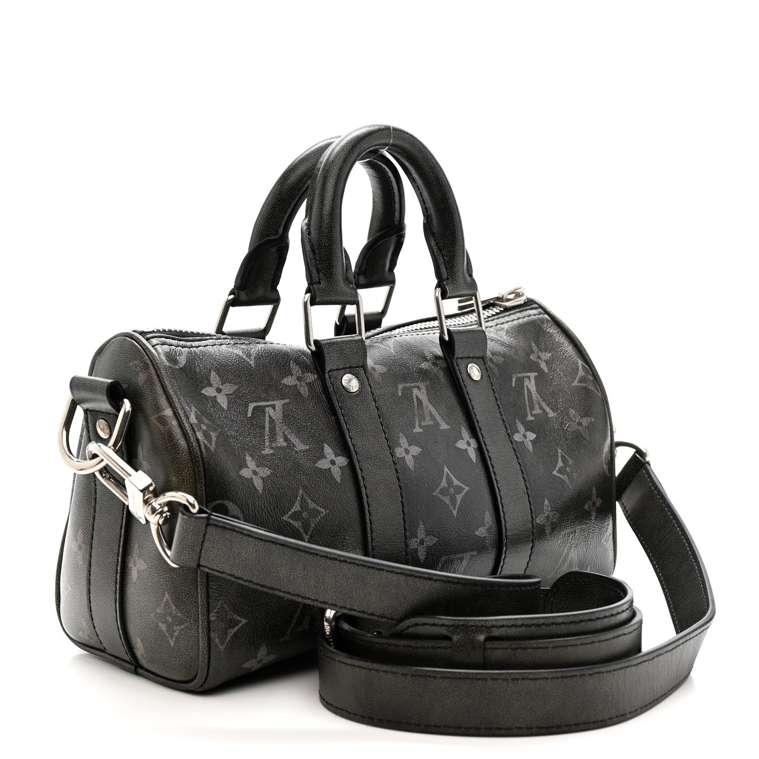 Louis Vuitton Brushed Monogram Eclipse Keepall Bandouliere 25 4 of 11
