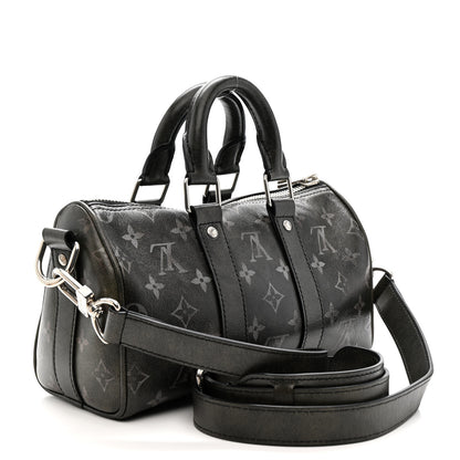 Louis Vuitton Brushed Monogram Eclipse Keepall Bandouliere 25 4 of 11