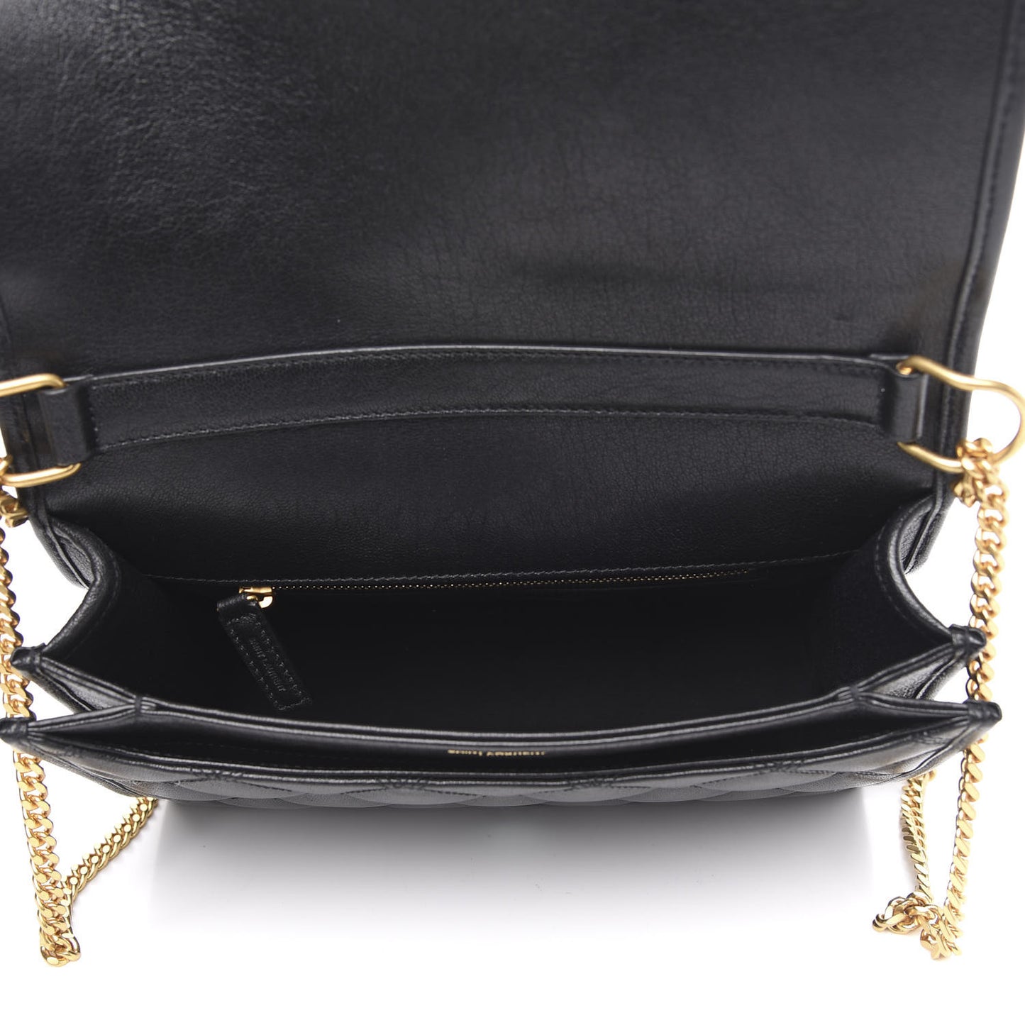 Lambskin Quilted Mini Becky Chain Bag Black