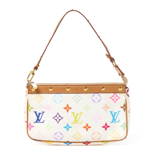 Monogram Multicolor Pochette Accessories White