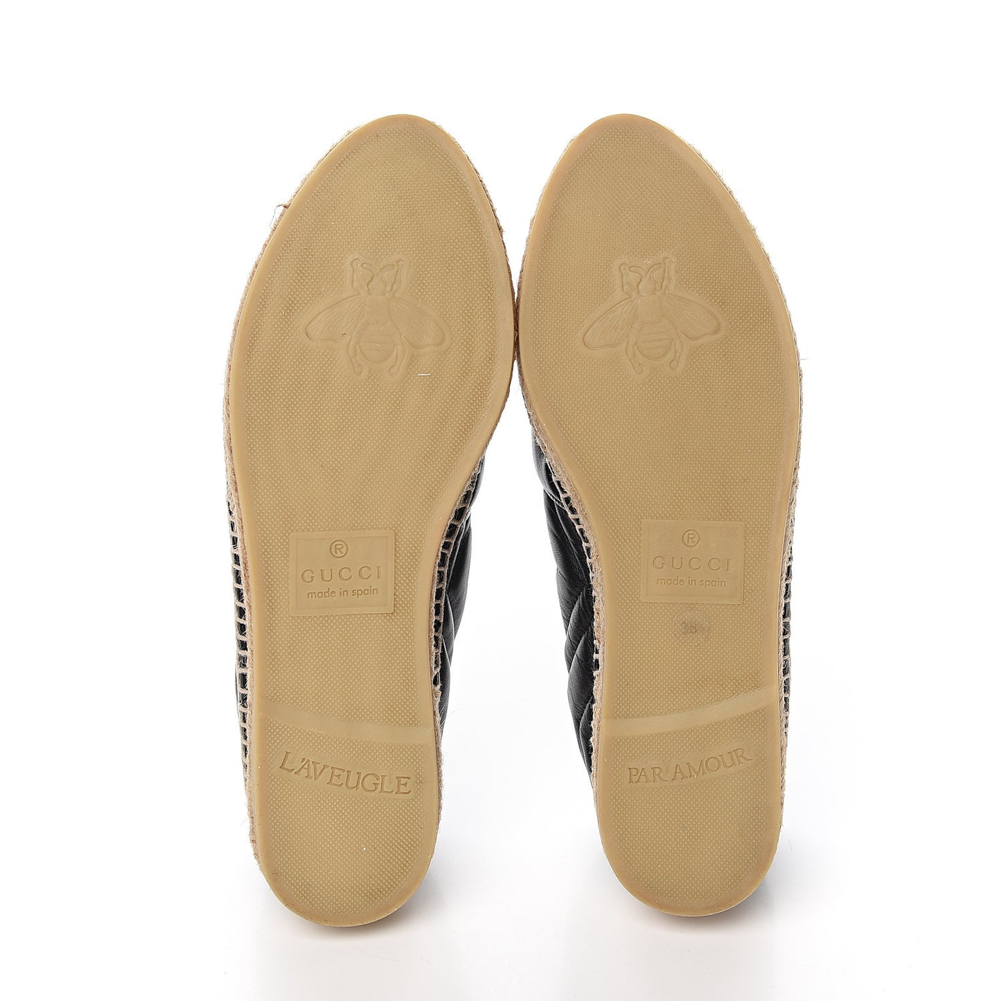 Nappa Matelasse GG Marmont Espadrilles 38.5 Black
