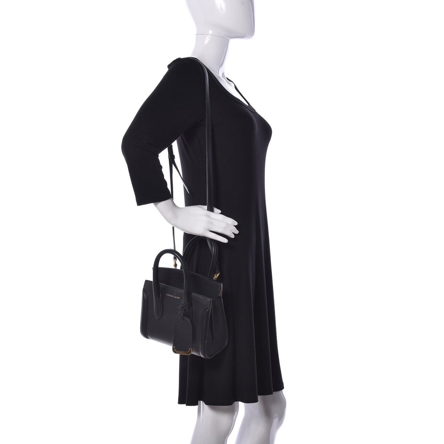 Alexander McQueen Calfskin Mini Heroine 21 Black 2 of 10