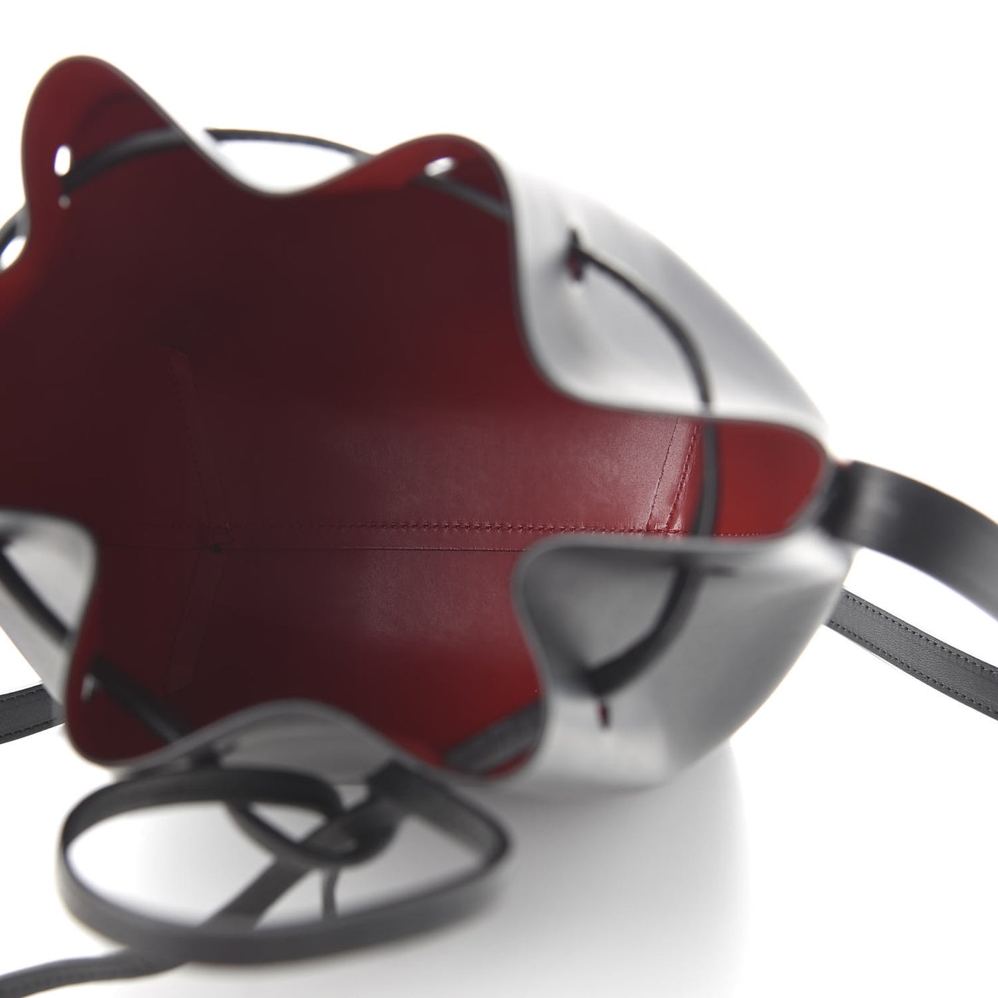 Calfskin Mini Bucket Bag Black Flamma