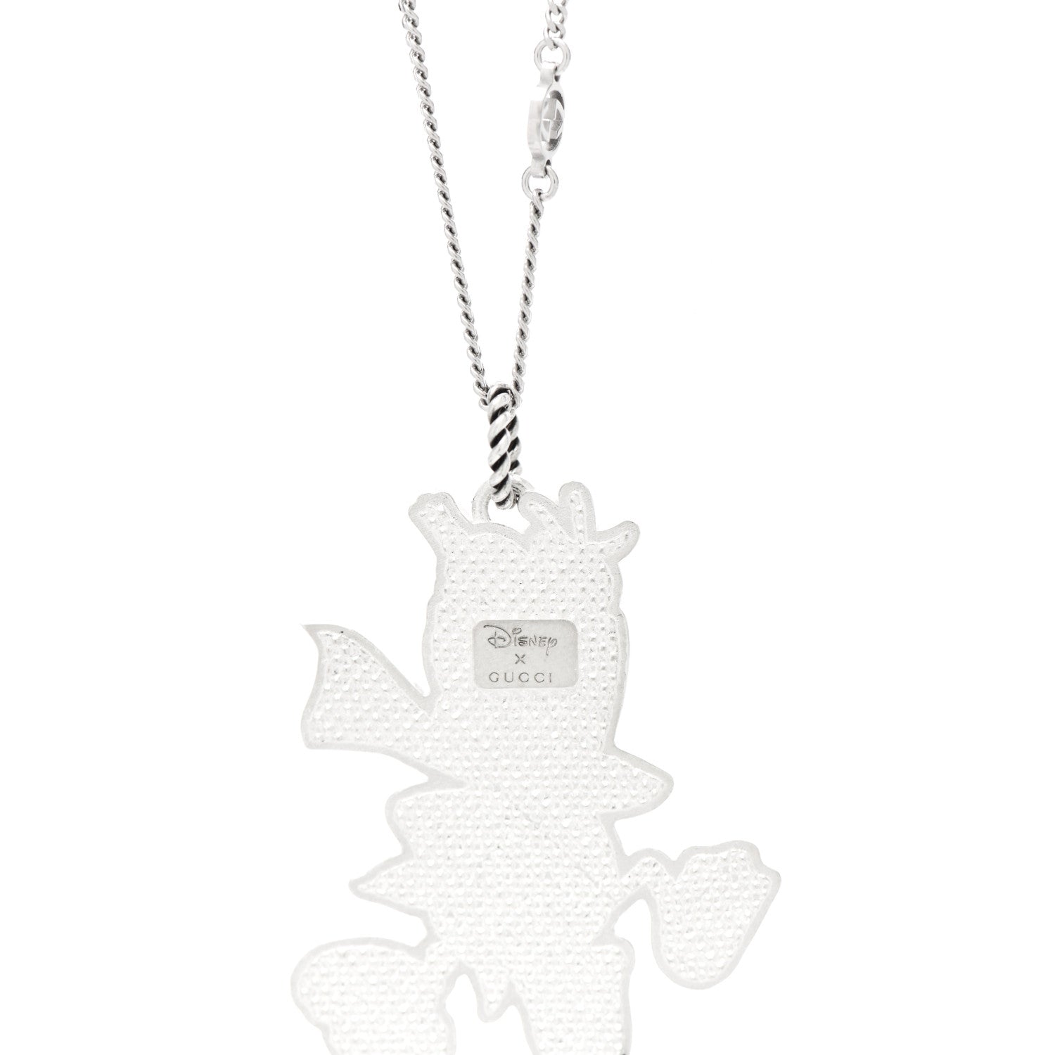 Gucci X DISNEY Sterling Silver Enamel Donald Duck Pendant Necklace 4 of 4