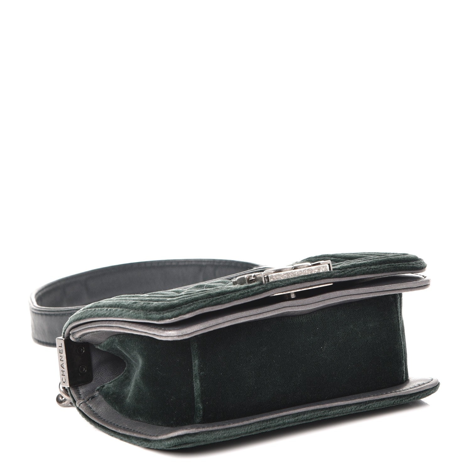 Chanel Velvet Quilted Mini Boy Flap Green 6 of 9