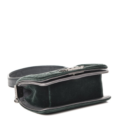 Chanel Velvet Quilted Mini Boy Flap Green 6 of 9