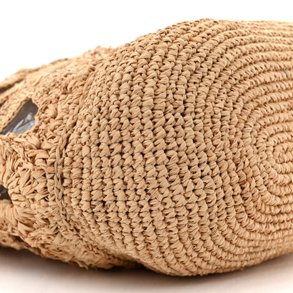Loewe Raffia Crochet Slit Tote Bag Natural Tan 9 of 13