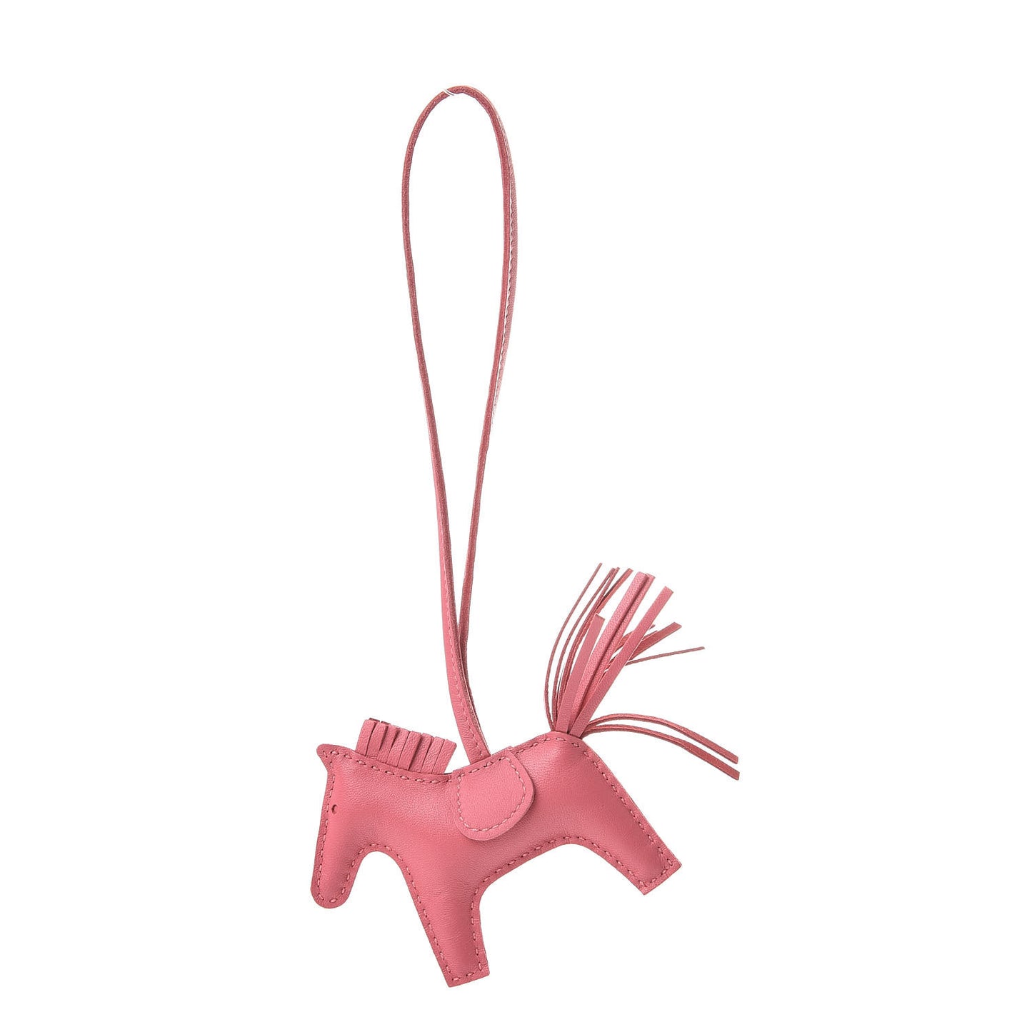 Milo Lambskin Grigri Rodeo Horse Bag Charm PM Rose Azalee