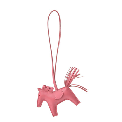 Hermes Milo Lambskin Grigri Rodeo Horse Bag Charm PM Rose Azalee 1 of 5