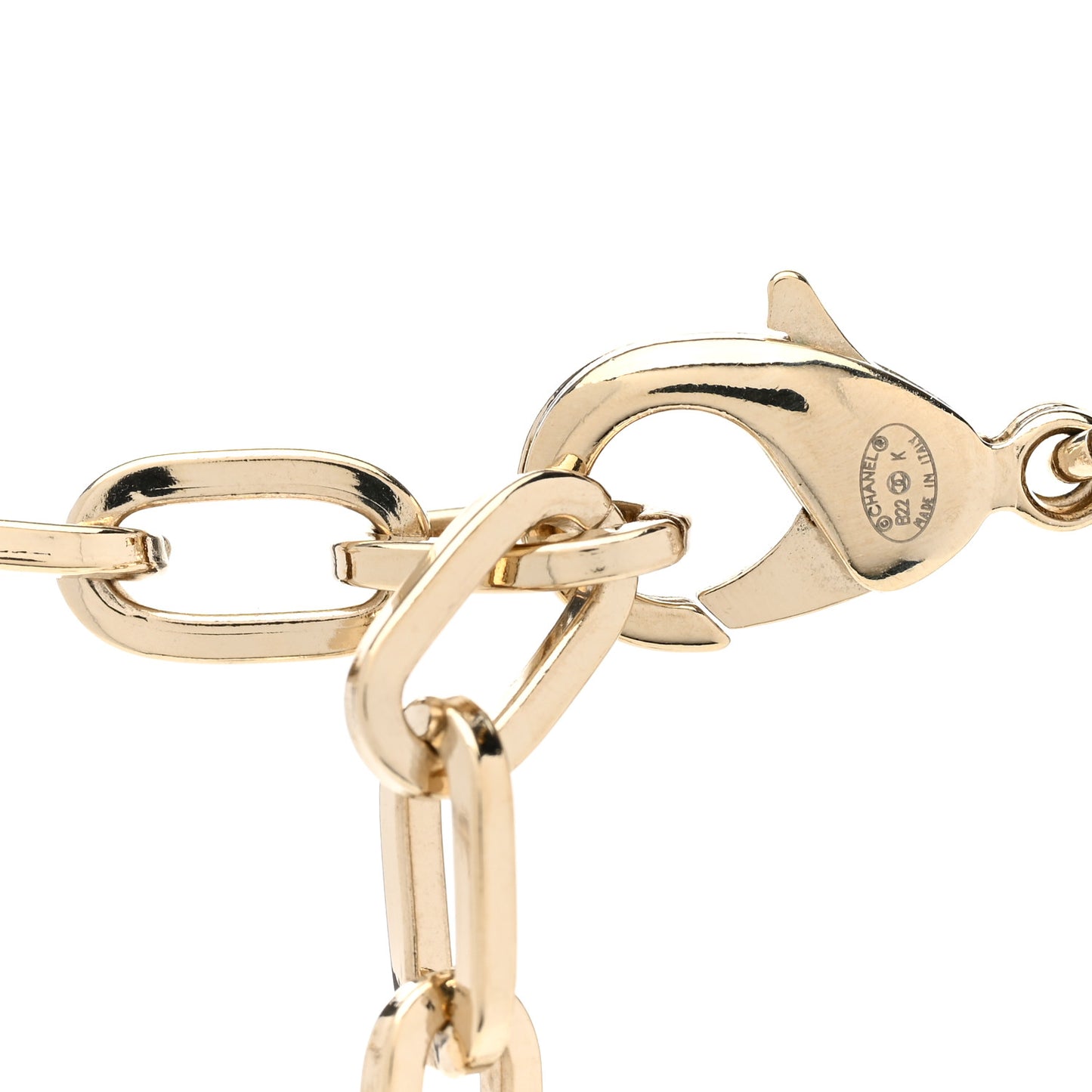 Metal CC Short Necklace Gold