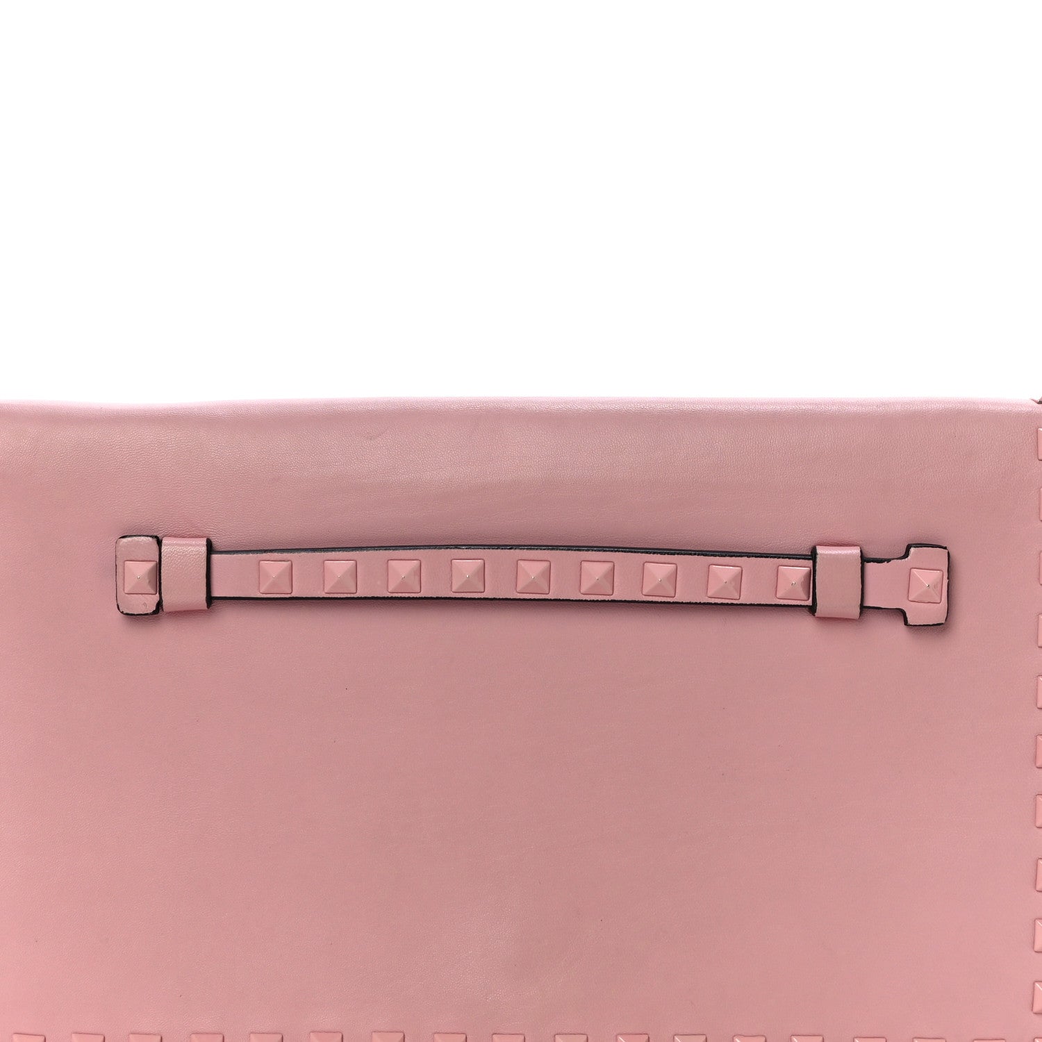 Valentino Garavani Nappa Monochrome Rockstud Wristlet Clutch Pop Gardenia 9 of 17