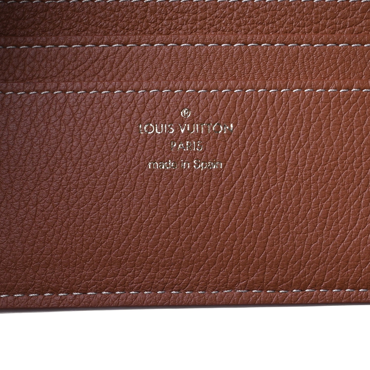 Louis Vuitton Grained Calfskin Low Key Compact Wallet Cognac 6 of 7