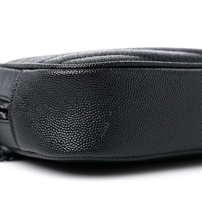 Saint Laurent Grain De Poudre Matelasse Monochrome Monogram Mini Lou Camera Bag Black 8 of 13