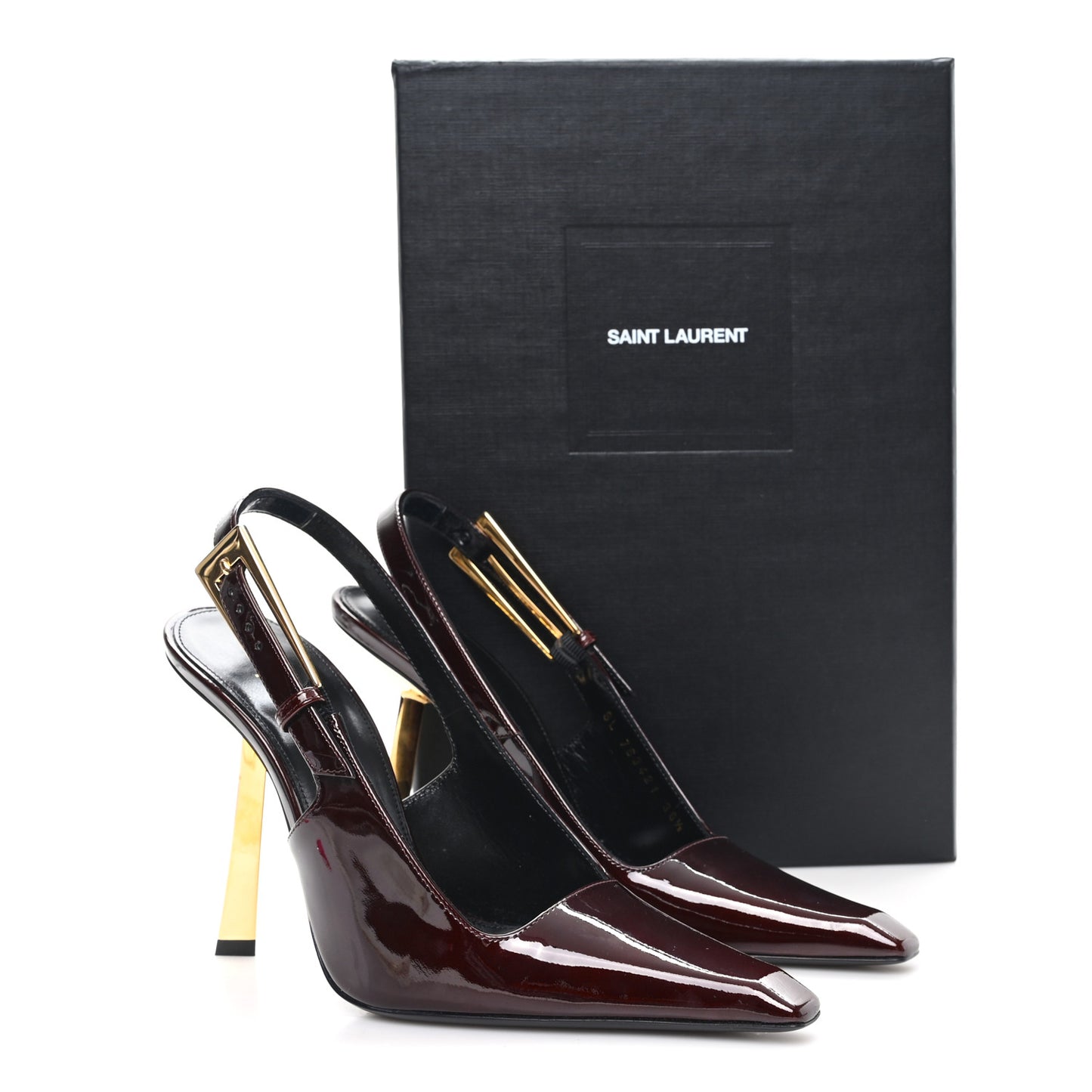 Vernice Gloss Lee 110 Slingback Pumps 36.5 Marron Glacé