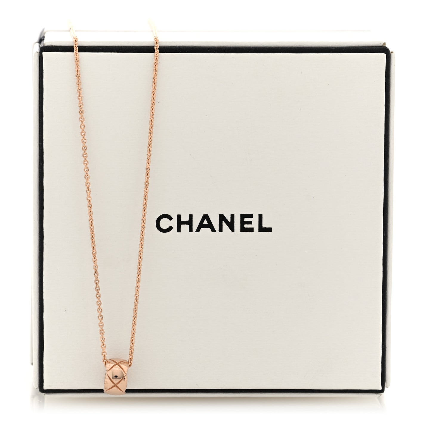 18K Beige Gold Coco Crush Round Pendant Necklace