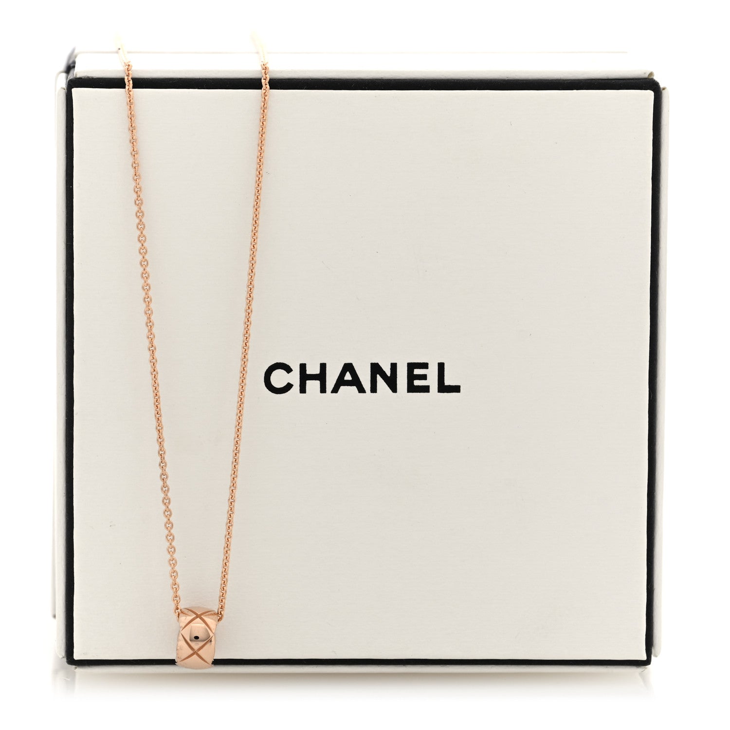 Chanel 18K Beige Gold Coco Crush Round Pendant Necklace 5 of 5