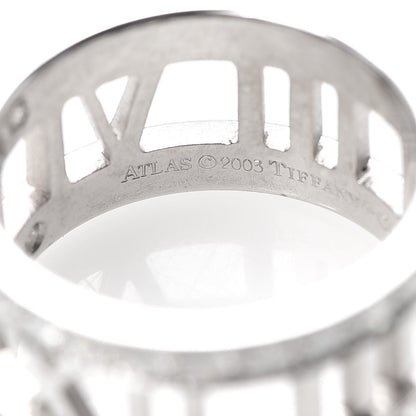 Tiffany 18K White Gold Diamond Wide Atlas Open Ring 47 4.25 7 of 9