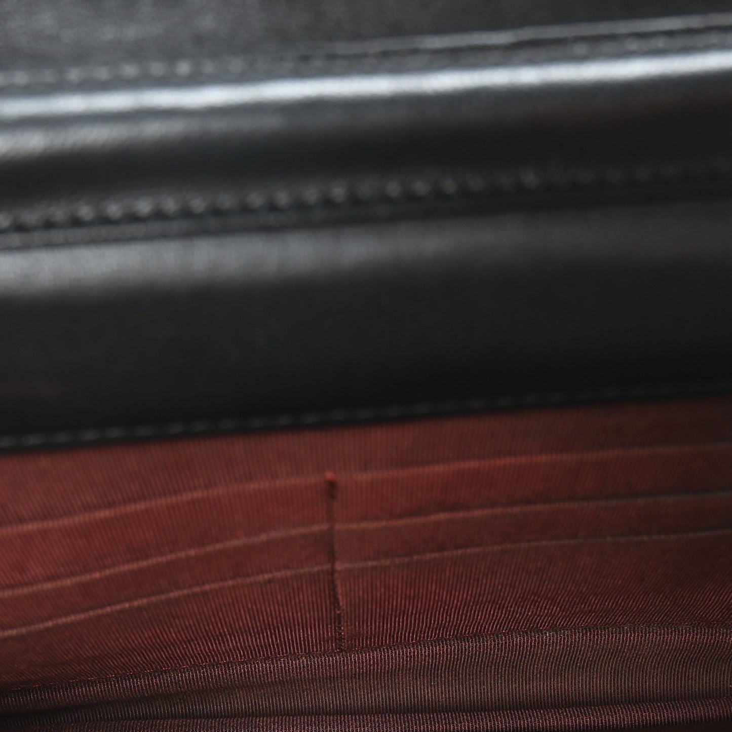 Lambskin Quilted Wallet On Chain WOC Black