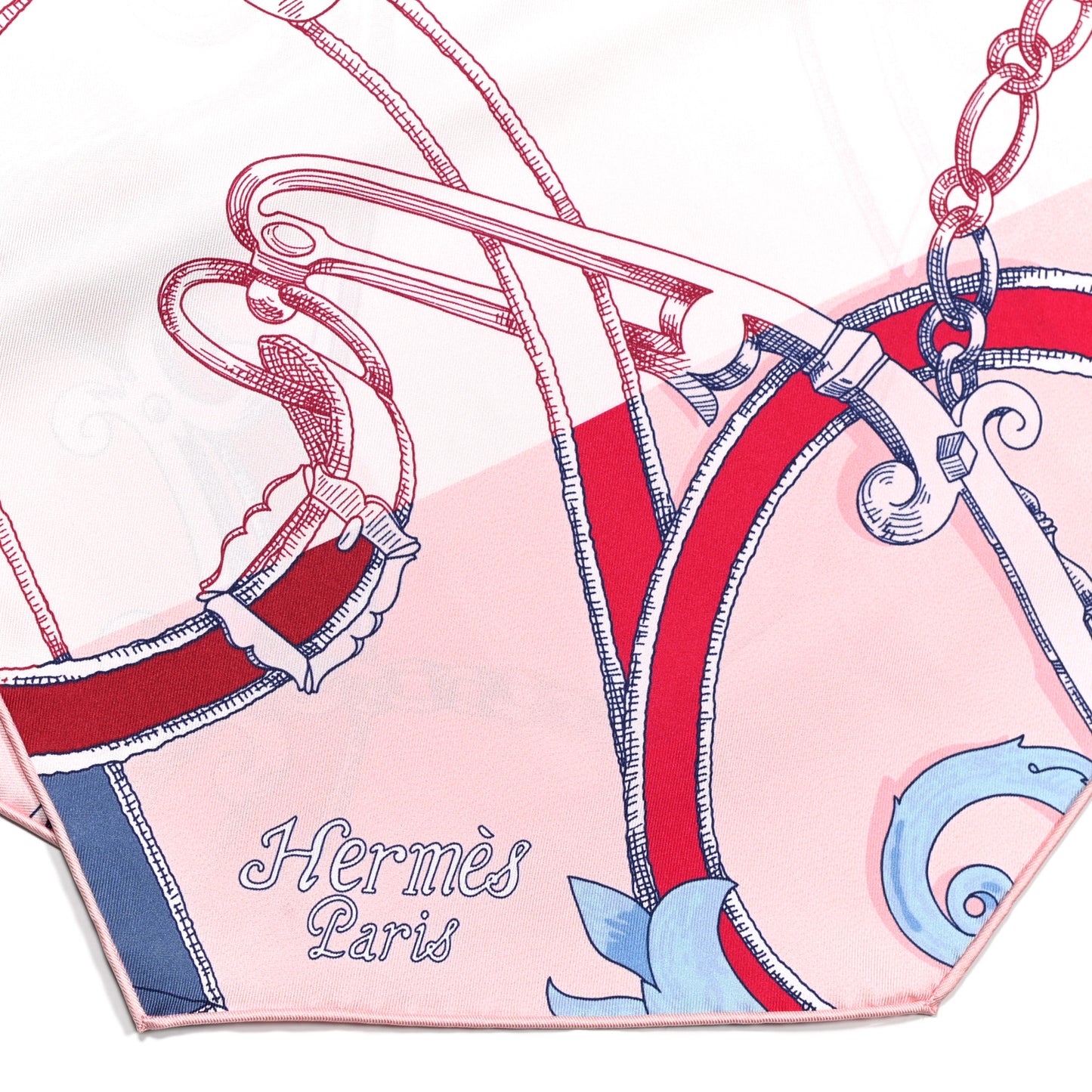 Silk L'Instruction Du Roy Muffler Rose White Bordeaux