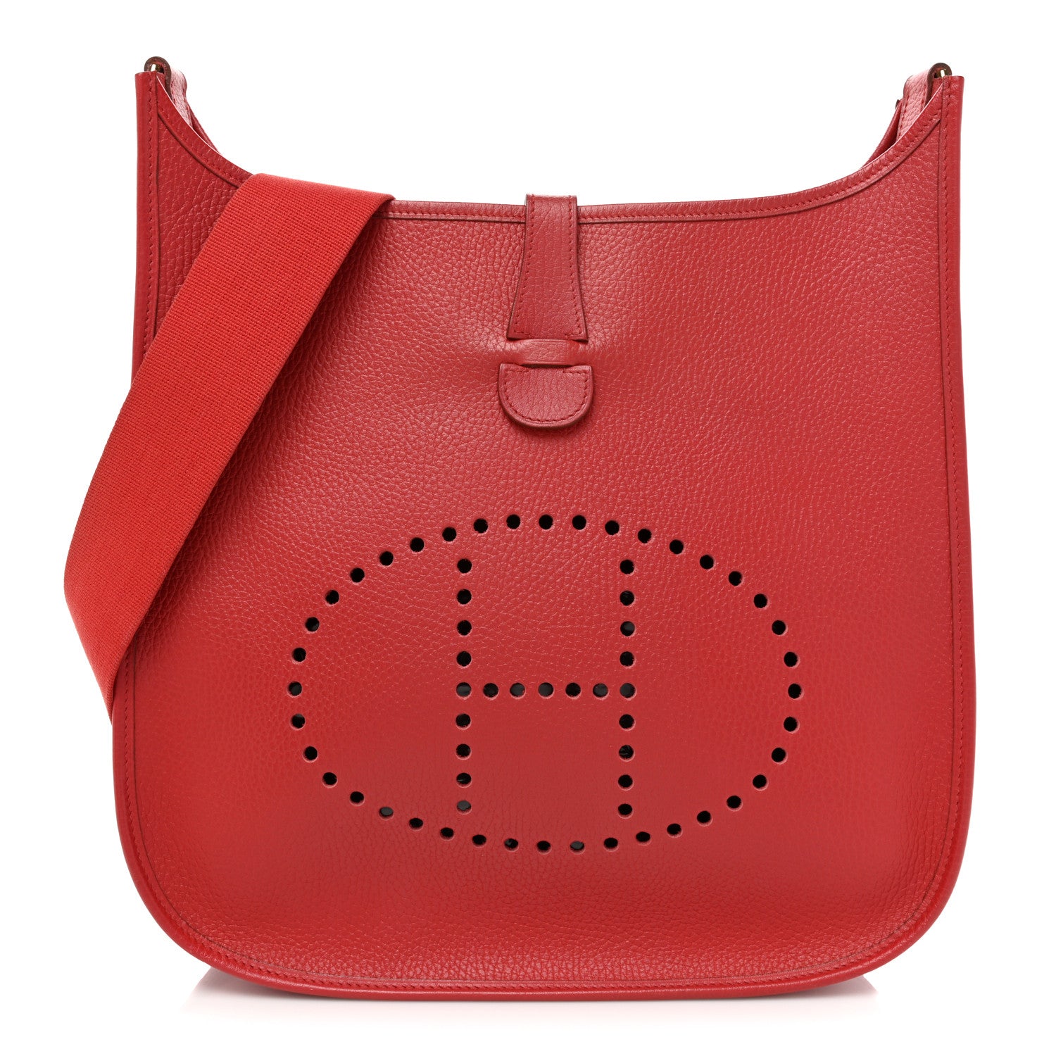 Hermes Taurillon Clemence Evelyne GM Rouge Casaque 1 of 16