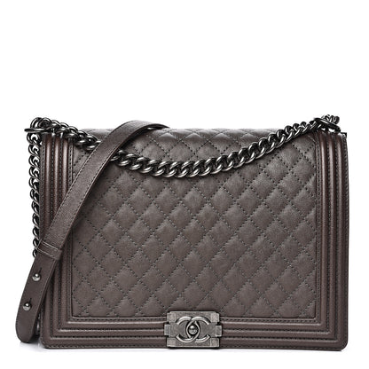 Chanel Calfskin Quilted Large Boy Flap Brown 1 of 11