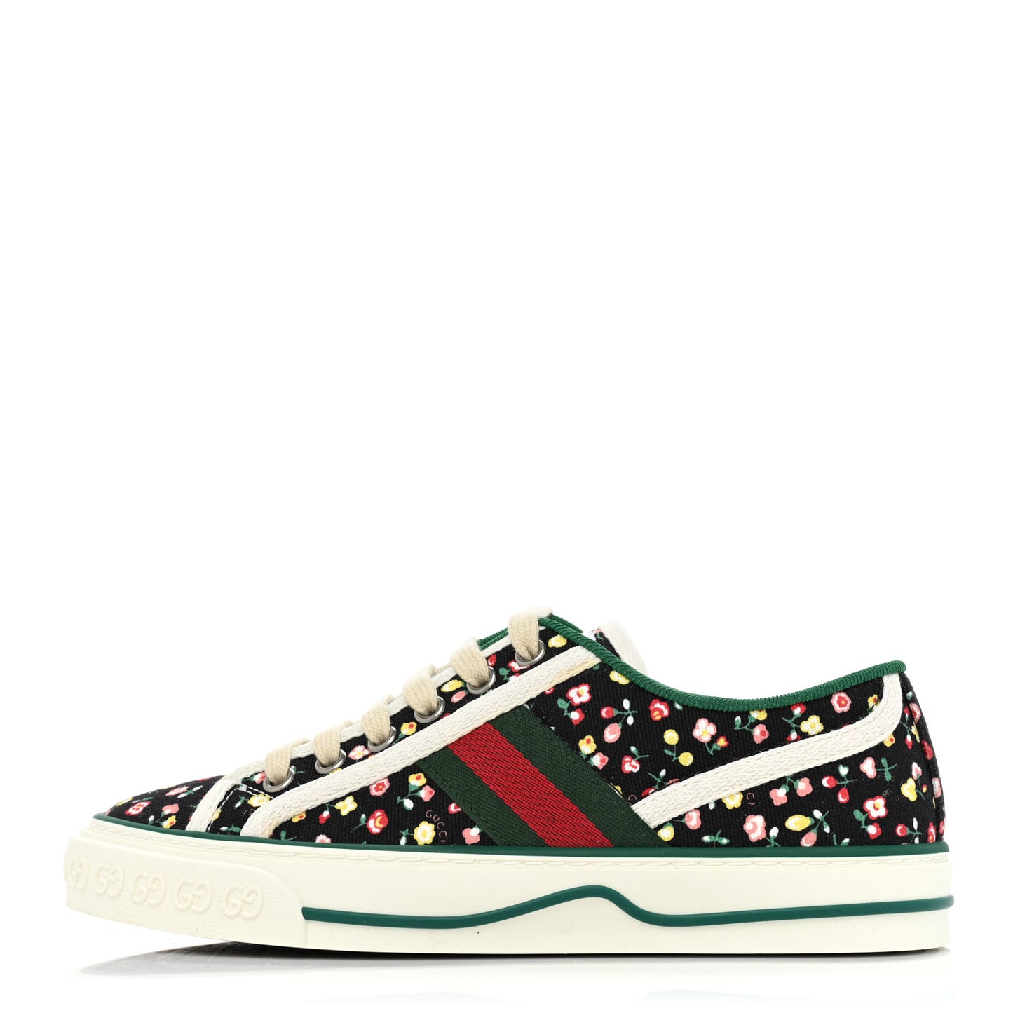 X LIBERTY OF LONDON Canvas Web Holly Print Womens 1977 Tennis Sneakers 35 Black Peach Mystic White