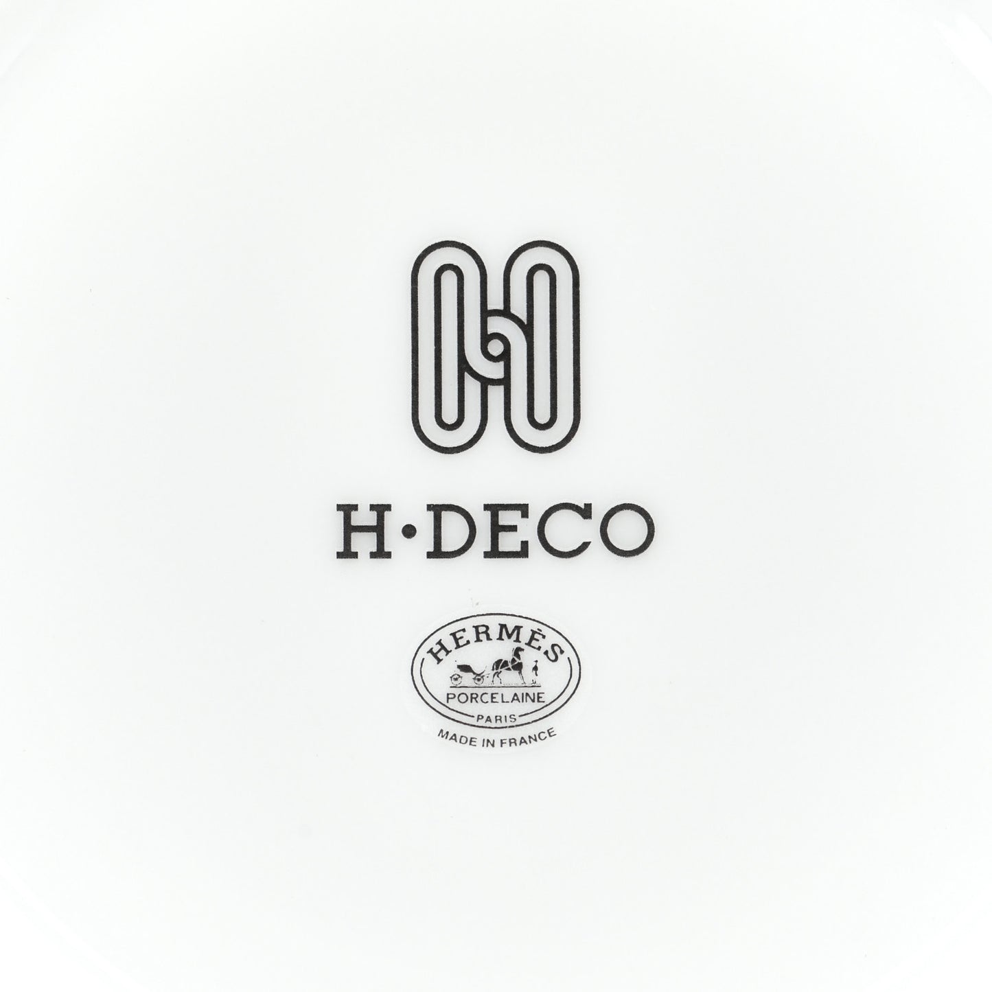 Porcelain H Deco Bread And Butter Plates Set of 2 Black White