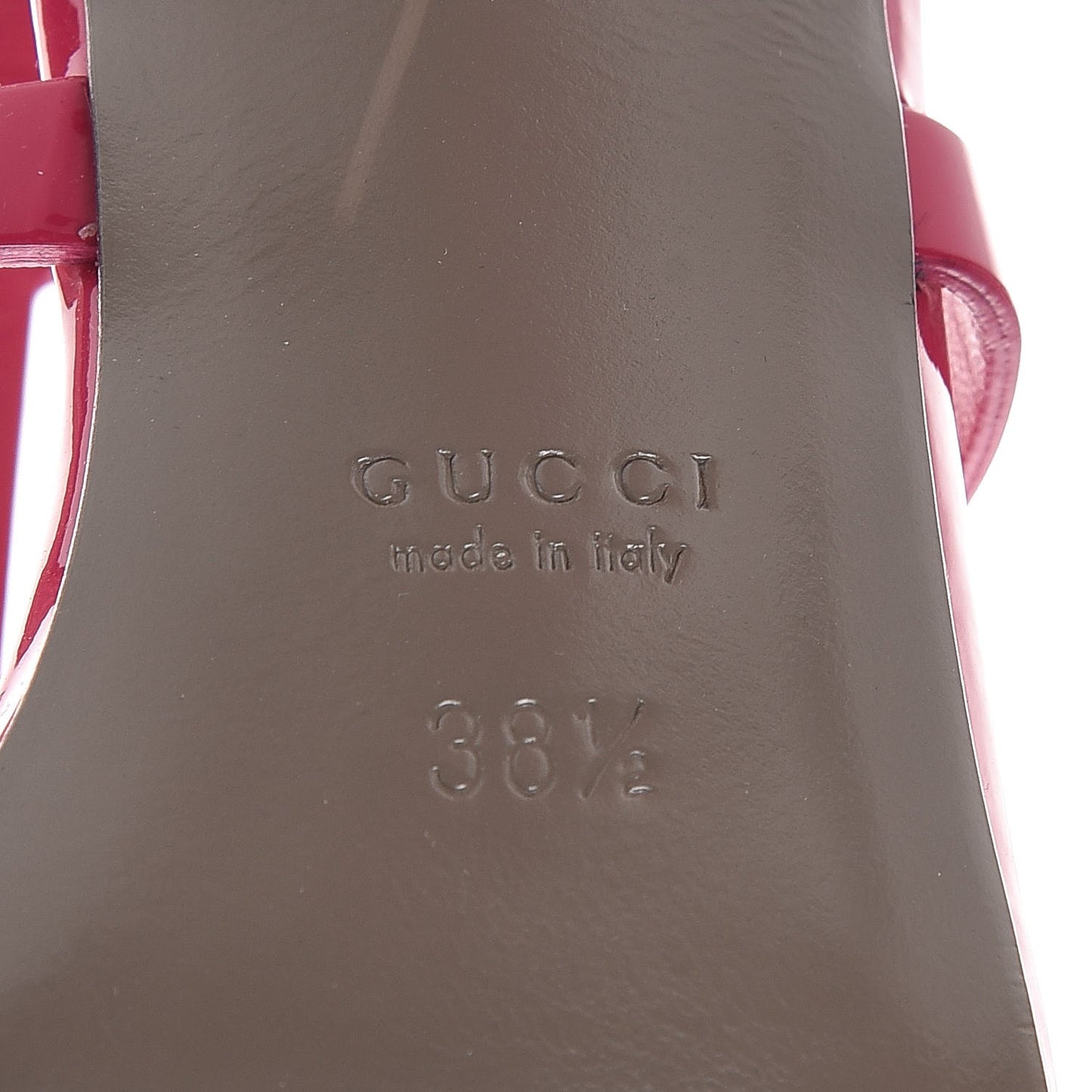 Patent Bright Bit Ankle Cuff Sandals 38.5 Shocking Pink
